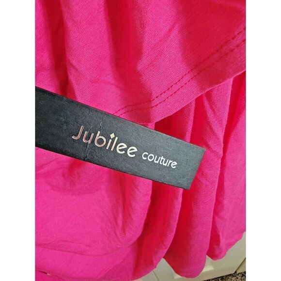Jubilee Couture 3X Hot Pink Fuschia Flowy Off Shoulder Tunic NWT - Picture 5 of 6